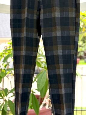 KUT From The Kloth Fab Ab Trouser Skinny Plaid Pants Size 14 Stretch Career